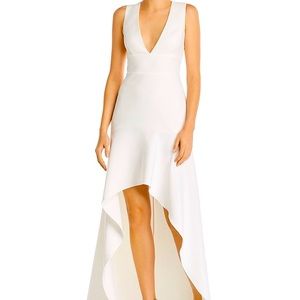 White ballgown from BCBGMAXAZARIA